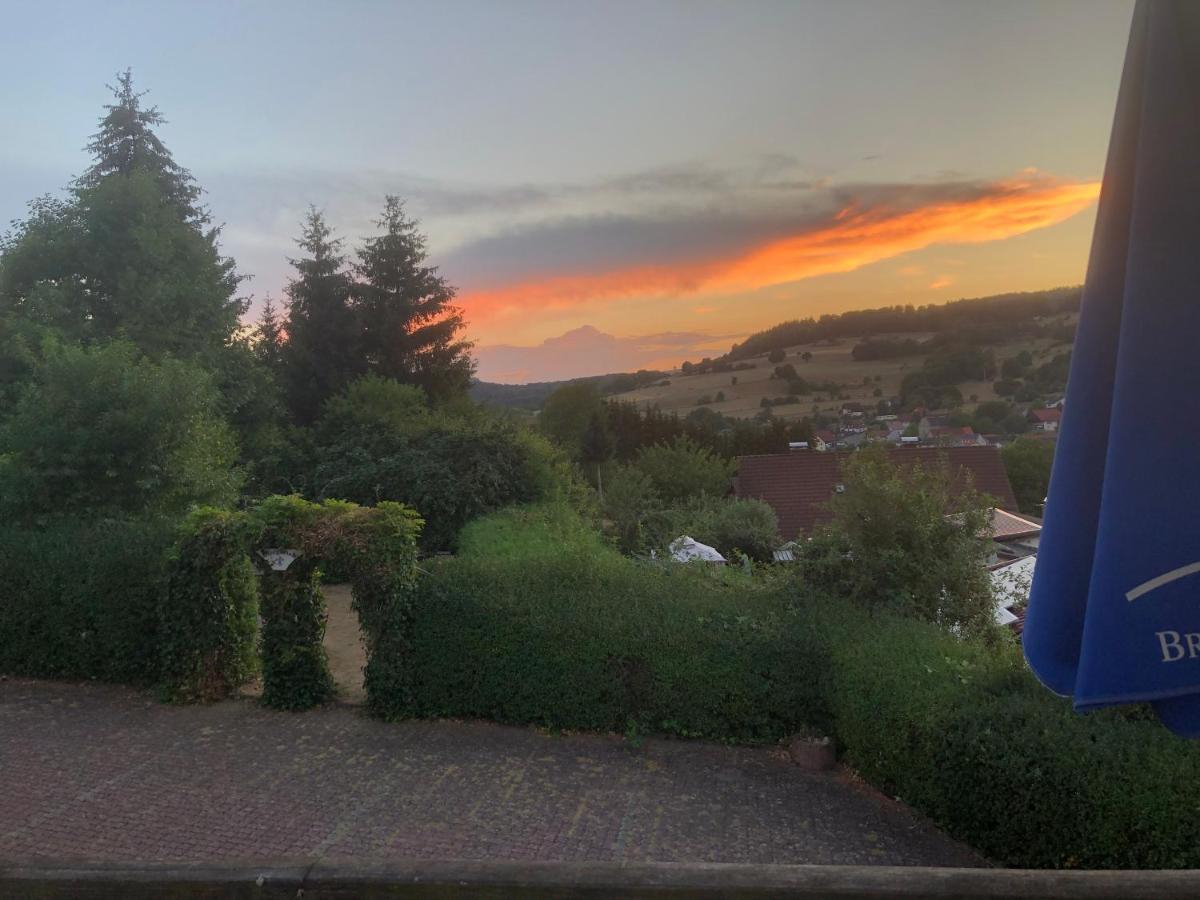 Cafe Pension Sonnenkanzel Staatsbad Bruckenau Bagian luar foto
