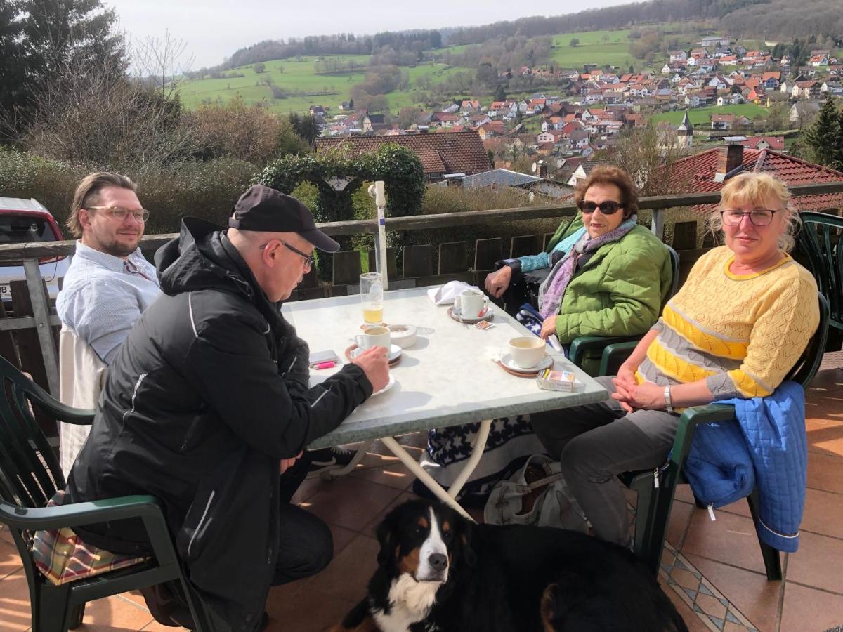 Cafe Pension Sonnenkanzel Staatsbad Bruckenau Bagian luar foto